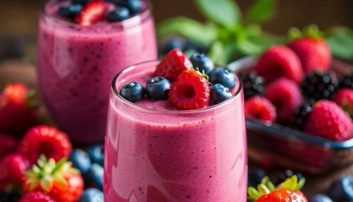 Smoothie fruits antioxydants