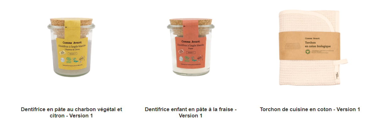 Dentifrice, torchon de cuisine en coton