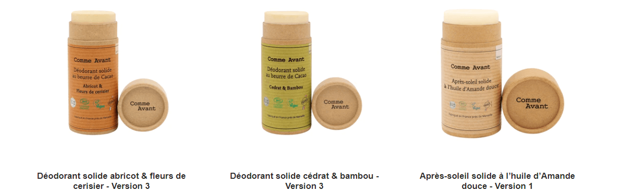 Déodorant solide, après soleil