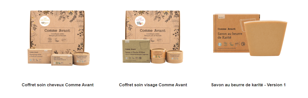 Coffret soin cheveux, coffret visage, savon