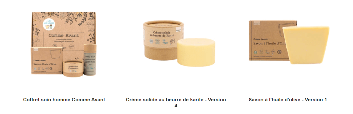 Coffret soin homme, creme solide au beurre de karité, savon huile olive